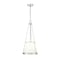 Z-Lite Madeline 4 Light Pendant, Brushed Nickel/White, 12 In W x 26.75 In H 1954P12-BN - alternate 1