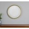 Homeroots 15" Gold Round Iron Textured Framed Accent Mirror 485068 - alternate 3