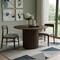 Homeroots 46" Brown Wood Pedestal Base Round Top Dining Table 720645 - alternate 2
