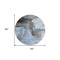 Homeroots 8' Blue Gray And Dark Brown Round Abstract Washable Indoor Outdoor Area Rug 602953 - alternate 3