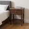 Homeroots 24" Brown Solid Wood Two Drawer Nightstand 701730 - alternate 2