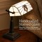 Lavish Home Tiffany Style Bankers Desk Lamp with Stained Glass Shade, Black 72-TIFF-14 - alternate 2