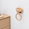Homeroots Traditional Solid Teak Heavy Duty Towel Ring 475855 - alternate 4