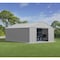 Arrow Classic 12 x 17 x 8 ft Flute Grey Steel Storage Shed CLG1217FG - alternate 6