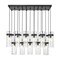 Z-Lite Fontaine 17 Light Linear Chandelier, Matte Black, 44.25 In W 7002P5-17L-MB - alternate 2