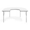 Flash Furniture Commercial Adjustable Height Horseshoe Activity Table-Standard Legs in White XU-A6066-HRSE-WHT-T-A-GG - alternate 3