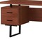 Homeroots 60" Brown and Black Wood and Metal Sled Computer Desk With Three Drawers 489916 - alternate 2