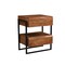 Homeroots 28" Black And Brown Iron and Solid Wood Square Live Edge Two Drawer Nightstand 571533 - alternate 5