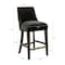 Manhattan Comfort Beever Chenille Wood Counter Stool in Black CS024-BK - alternate 1