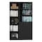 Homeroots 71" Black Five Tier Bookcase with Two doors 546339 - alternate 4