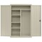 Sandusky Lee Combo Wardrobe Storage Cabinet, 72 in H, 46 in W, 24 in D, Recessed Pull, Keyed, Putty, 4 Shelves EACR462472-07 - alternate 1