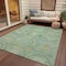 Homeroots 8' X 10' Sage And Gold Medallion Washable Indoor Outdoor Area Rug 616577 - alternate 4