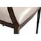 Leisuremod Flaco Leather Dining Arm Chair, Aluminum Frame with Wood Finish FCAWN-19PW - alternate 4