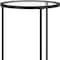 Homeroots 24" Black And Clear Glass And Steel Round End Table 543832 - alternate 2