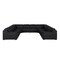 Homeroots Black Italian Leather Power Reclining U Shaped Eight Piece Corner Sectional With Console 632576 - alternate 3