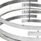 Homeroots 14in Silver Round Metal Geometric Vanity Tray 274453 - alternate 2