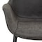 Leisuremod Markley Modern Leather Dining Arm Chair with Metal Legs, Charcoal Black, 4PK EC26BL4 - alternate 3