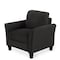 Homeroots 31" Black Fabric Sofa 601961 - alternate 3