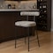 Homeroots 30" Green and Black Chenille and Steel Low Back Bar Height Bar Chair 555711 - alternate 3