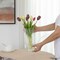 Uniquewise 10-Inch Square Frosted Clear Glass Table Vase - A Timeless Centerpiece for Dining Tables,  QI004738.CR.S - alternate 3