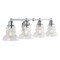 Jonathan Y Manhattan Vintage 35.5 in. 4-Light Metal/Glass Industrial Rustic LED Vanity, Chrome JYL3547B - alternate 5
