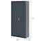 Sandusky Lee Shelving Storage Cabinet, 72 in H, 30 in W, 18 in D, Swing, Keyed, Dark Gray, 3 Shelves, 0 Drawers VF31301872-02 - alternate 3