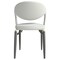 Leisuremod Entice Modern Leather Dining Chair with Iron Legs Open-Back Design in Grey EC60GR - alternate 4