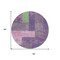 Homeroots 8' Purple Green And Pink Round Geometric Washable Indoor Outdoor Area Rug 612444 - alternate 2