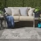Homeroots 3' X 5' Gray Black And Ivory Palm Leaf Indoor Outdoor Area Rug 554902 - alternate 4