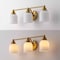 Jonathan Y Lydia 24" 3-Light Farmhouse Cottage Metal LED Vanity Light with Frosted Glass Shades, Brass Gold JYL7551B - alternate 2