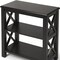 Homeroots 25" Black Wood Two Tier Bookcase 389562 - alternate 3