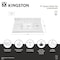 Kingston Brass 37" x 22" Quartz Vanity Top with Rectangular Sink, 8" Faucet Drillings, Quartz White KVPB3722W38CR - alternate 2