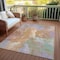 Homeroots 9' X 12' Rust And Lavender Abstract Washable Indoor Outdoor Area Rug 615624 - alternate 5