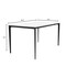 Leisuremod Rectangular 55.11 in W, 28.7 in L, Stone/Aluminum, White/Gold ATBL-55WG-S - alternate 2