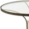 Homeroots 36" Antiqued Gold And White Glass Iron and Marble Round Pedestal Coffee Table 376310 - alternate 2