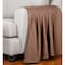 Homeroots 50" X 60" Taupe Cotton Woven Chevron Throw Blanket 549268 - alternate 2