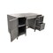 Homeroots 56" Gray Metal Computer Desk With Three Drawers 489184 - alternate 2