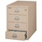 Fireking 4 Drawer, 1 Hr Fire, Vertical, 25" wide for Card Check & Notes Champagne 4-2536-CCH - alternate 2