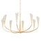Hudson Valley Lighting Montrose 8 Light Chandelier 44 In. Vintage Gold Leaf/Soft Sand 3158-VGL/SSD - alternate 1