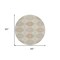 Homeroots 8' Ivory And Brown Round Floral Washable Indoor Outdoor Area Rug 610753 - alternate 3