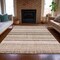 Homeroots 5' X 8' Pink And Beige Striped Washable Indoor Outdoor Area Rug 632234 - alternate 4