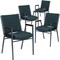 Flash Furniture Green Fabric Stack Armchair, PK4 4-XU-60154-GN-GG - alternate 1