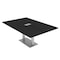 Skutchi Designs Rectangle Conference Table With Power, 48 in W, 72 in L, Black HAR-REC-48X72-DOU-U999ST19-ESIL - alternate 1