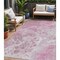 Homeroots 5' X 8' Pink And Ivory Abstract Washable Indoor Outdoor Area Rug 618311 - alternate 1