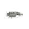 Homeroots 107" Gray Corduroy Modular Compression Foam Sofa With Ottoman And Toss Pillows 712954 - alternate 3