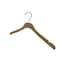 Nahanco 17in Raw Wooden SlimLine Jacket Hanger w/ Gunmetal Hook, 25PK SL25517GM - alternate 3