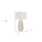 Homeroots 33" Ivory Ceramic Geometric Table Lamp With Cream Drum Shade 545801 - alternate 3