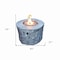 Homeroots 50000 BTU 40in Gray Aluminum Natural Gas Round Fire Pit Table With Cover 535189 - alternate 3