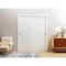 Vdomdoors Sliding Closet Bypass Doors 48 x 80 inches / Mela 0755 Painted White / Rails Hardware Set / Wood So MELA0755DBD-BEM-48 - alternate 1