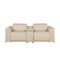 Homeroots 86in Cream and Black Italian Leather Power Reclining Loveseat With Storage 720524 - alternate 1
